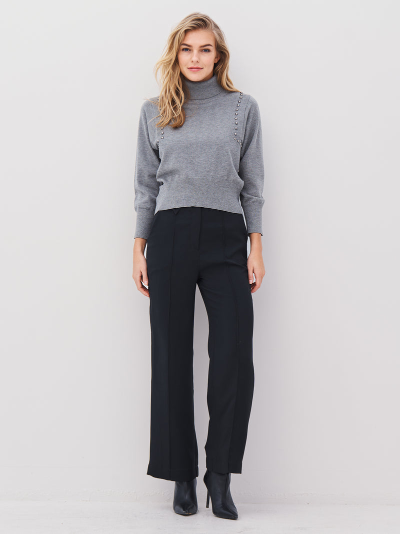 NÜ ADEA knit blouse Blouses 901 Grey mix