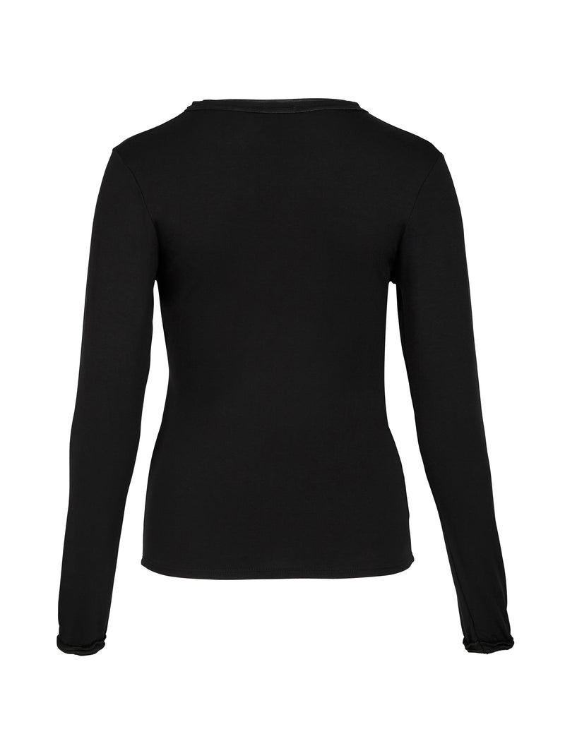 NÜ ADELE wrap tee Tops and T-shirts Black