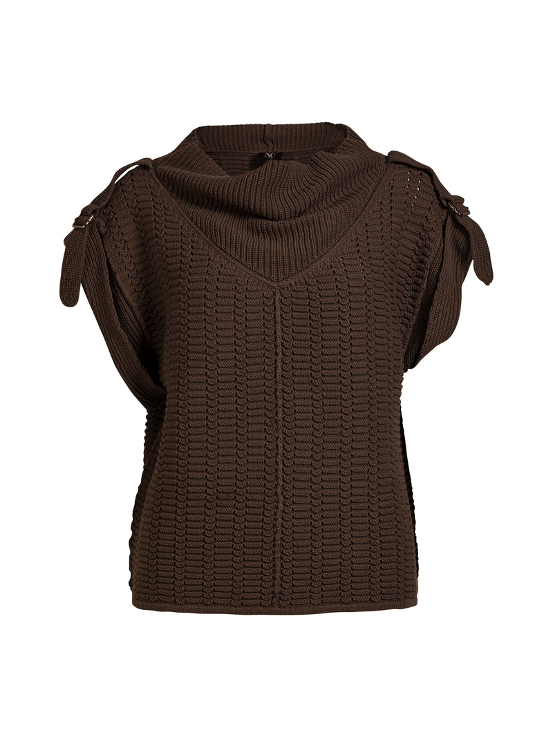NÜ ANJA knit blouse Blouses 289 Brown Mix