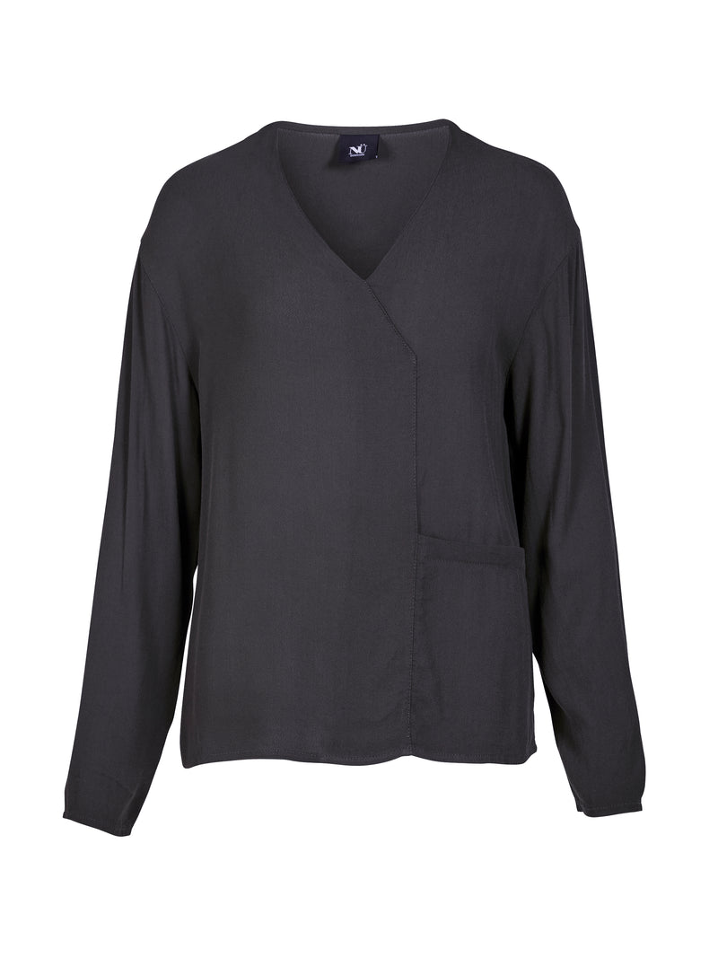 NÜ ANNI V-neck blouse Blouses 901 Grey