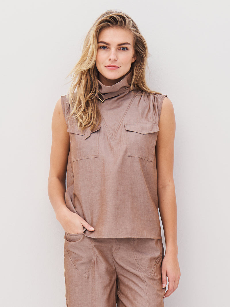 NÜ AVALON top Tops and T-shirts 220 Camel