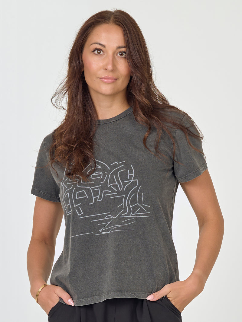 NÜ AYZA tee dyed Tops and T-shirts Black mix