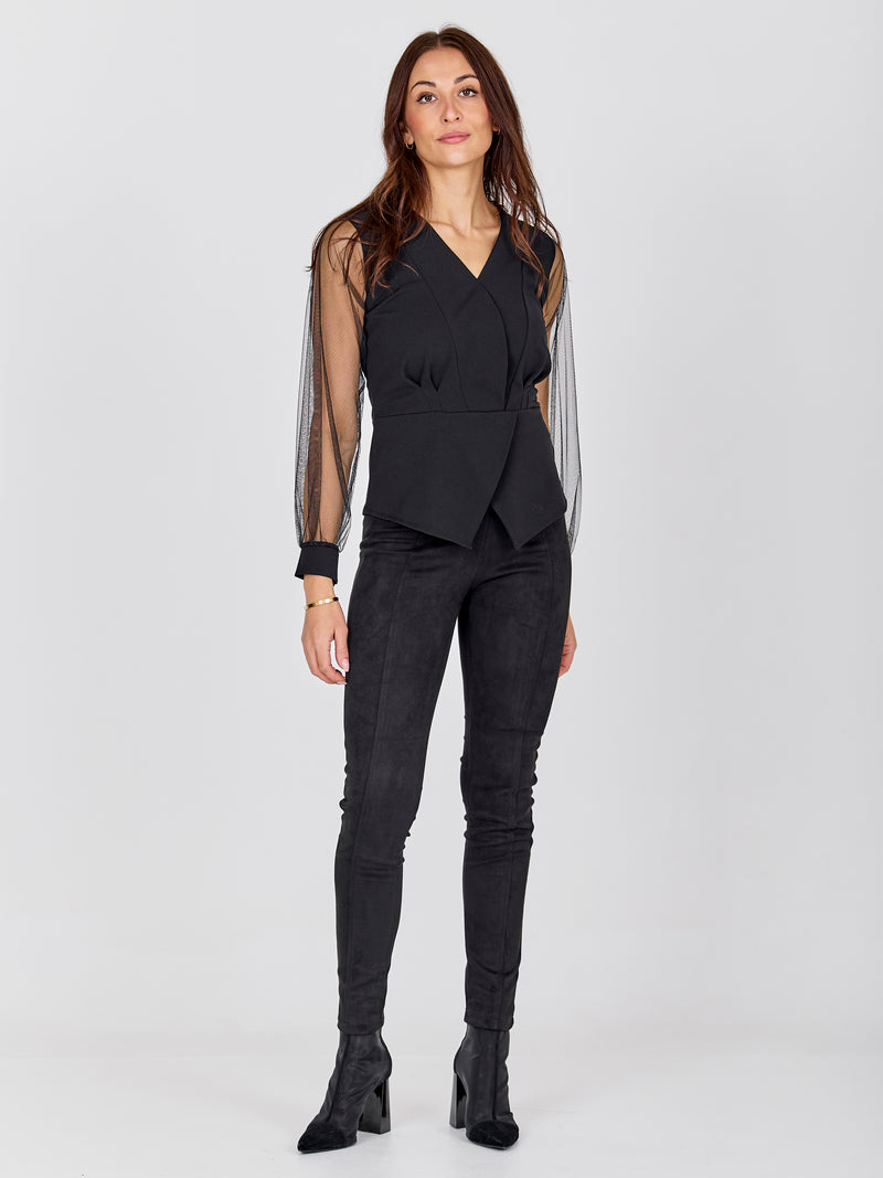 NÜ BAO Blouse Blouses Black