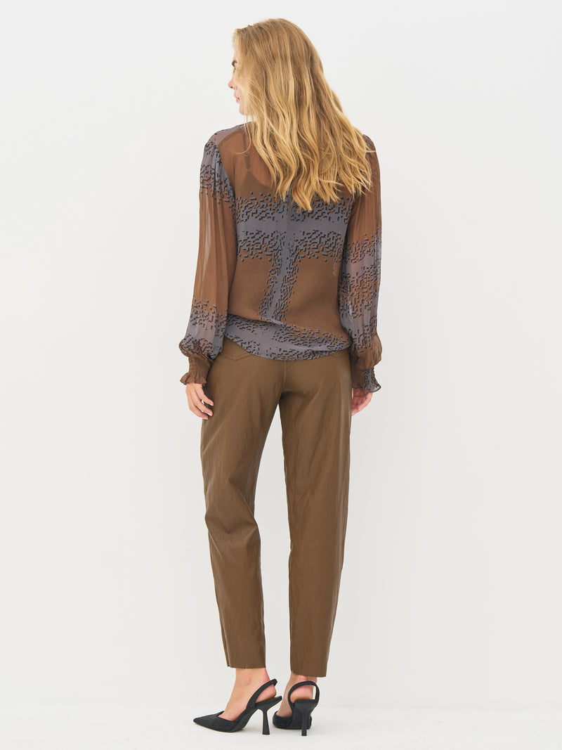 NÜ BELLA trousers Trousers 294 Dark Earth