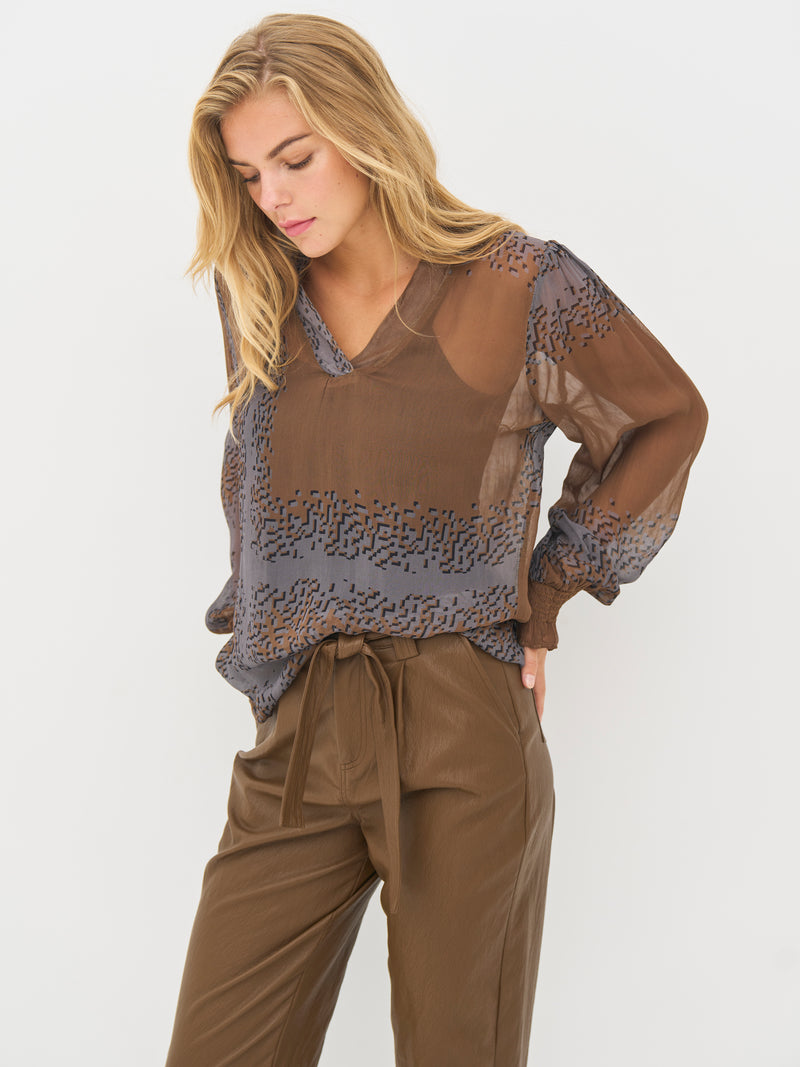 NÜ BIANCA blouse Blouses 294 Dark Earth mix