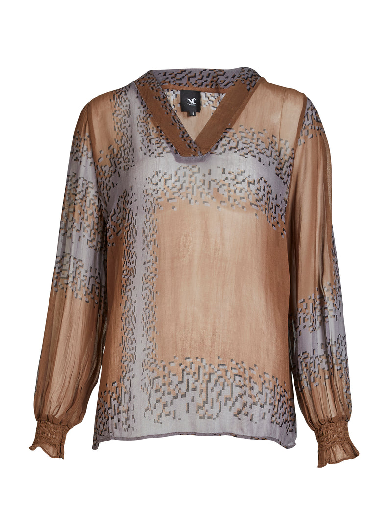NÜ BIANCA blouse Blouses 294 Dark Earth mix