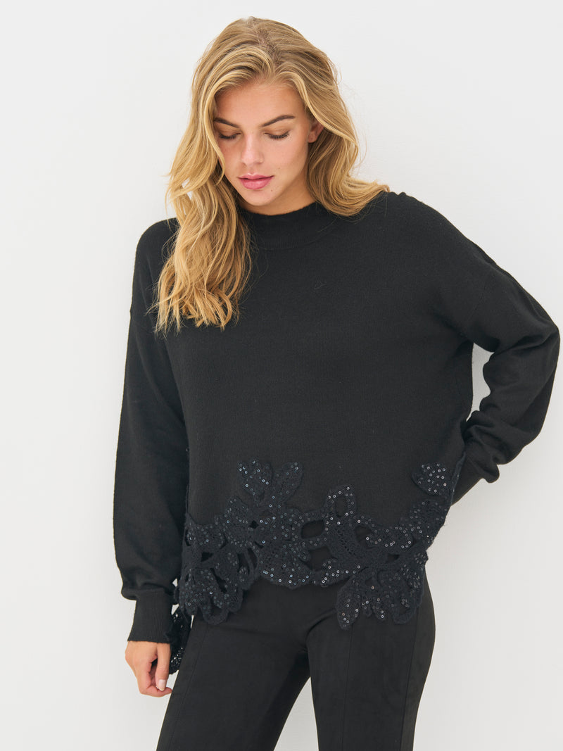 NÜ BOBBI knit poncho Knit Black