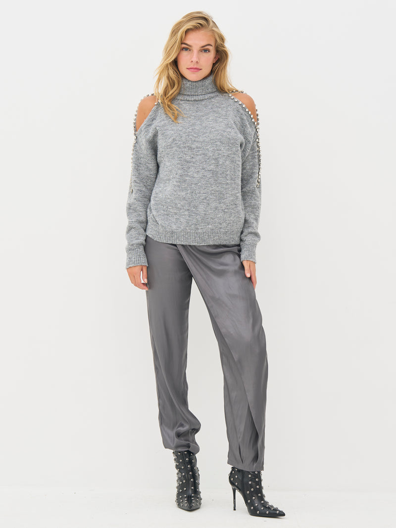 NÜ BOEL trousers Trousers 989 iron grey