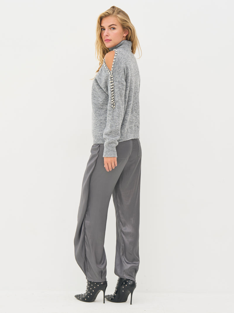 NÜ BOEL trousers Trousers 989 iron grey