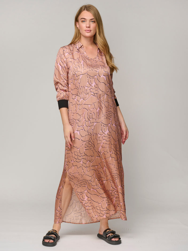NÜ ODESSA patterned dress Dresses 649 Terracotta Dust mix