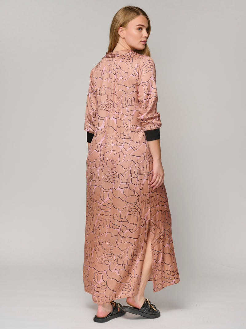 NÜ ODESSA patterned dress Dresses 649 Terracotta Dust mix
