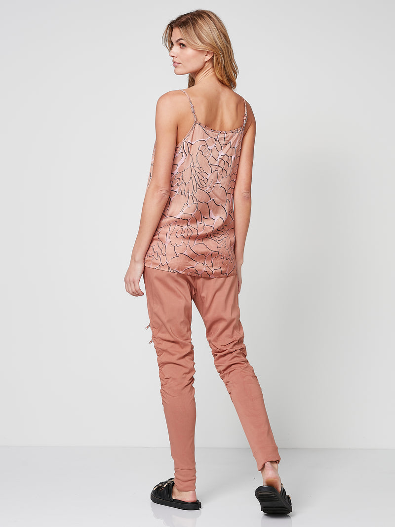 NÜ ODESSA patterned top Tops and T-shirts 649 Terracotta Dust mix