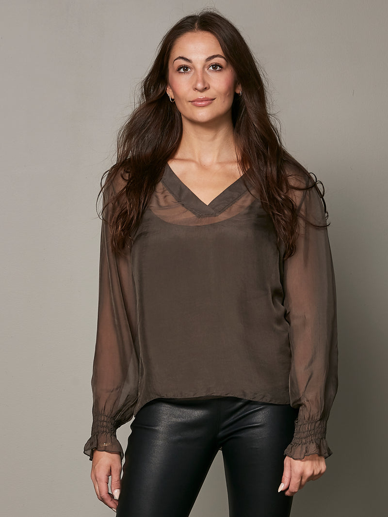 NÜ VANINA blouse Blouses 224 Dark Brown