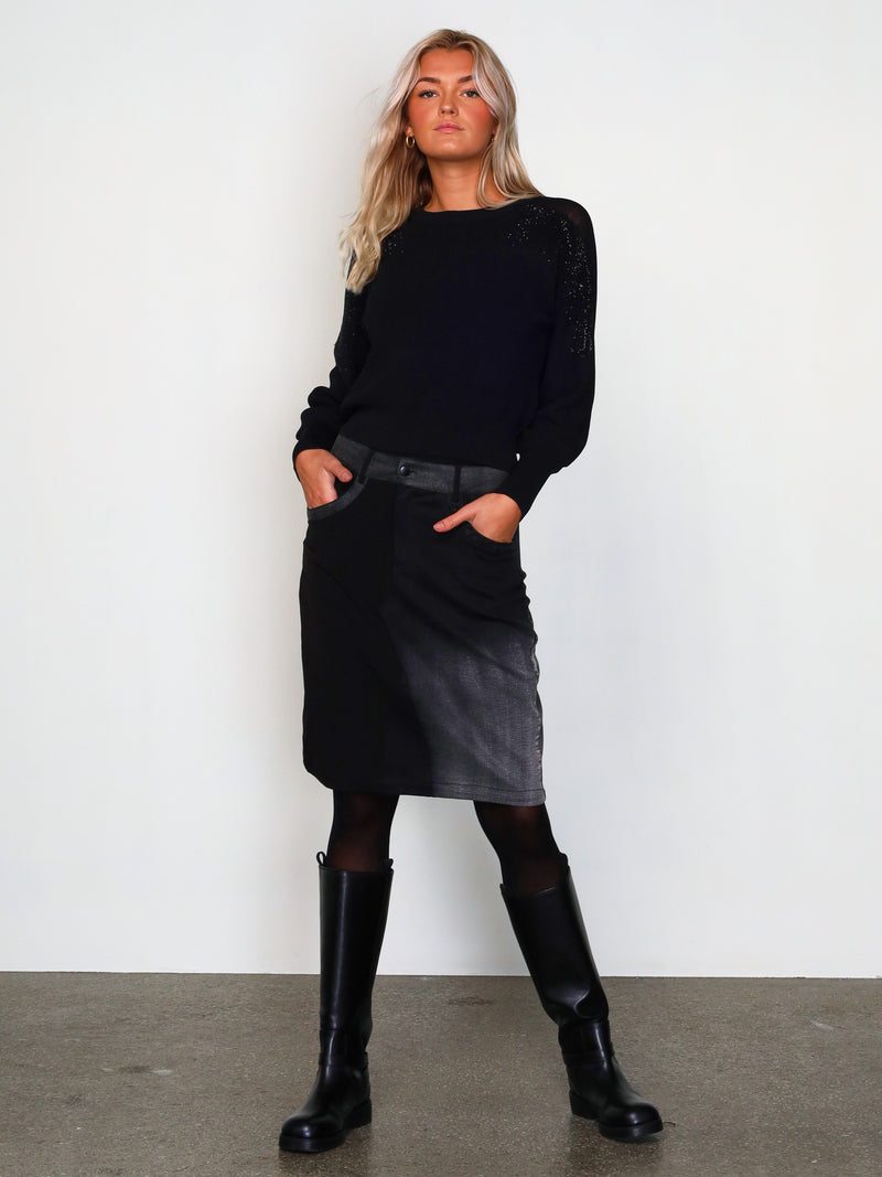 NÜ VENIA skirt Skirts Black mix