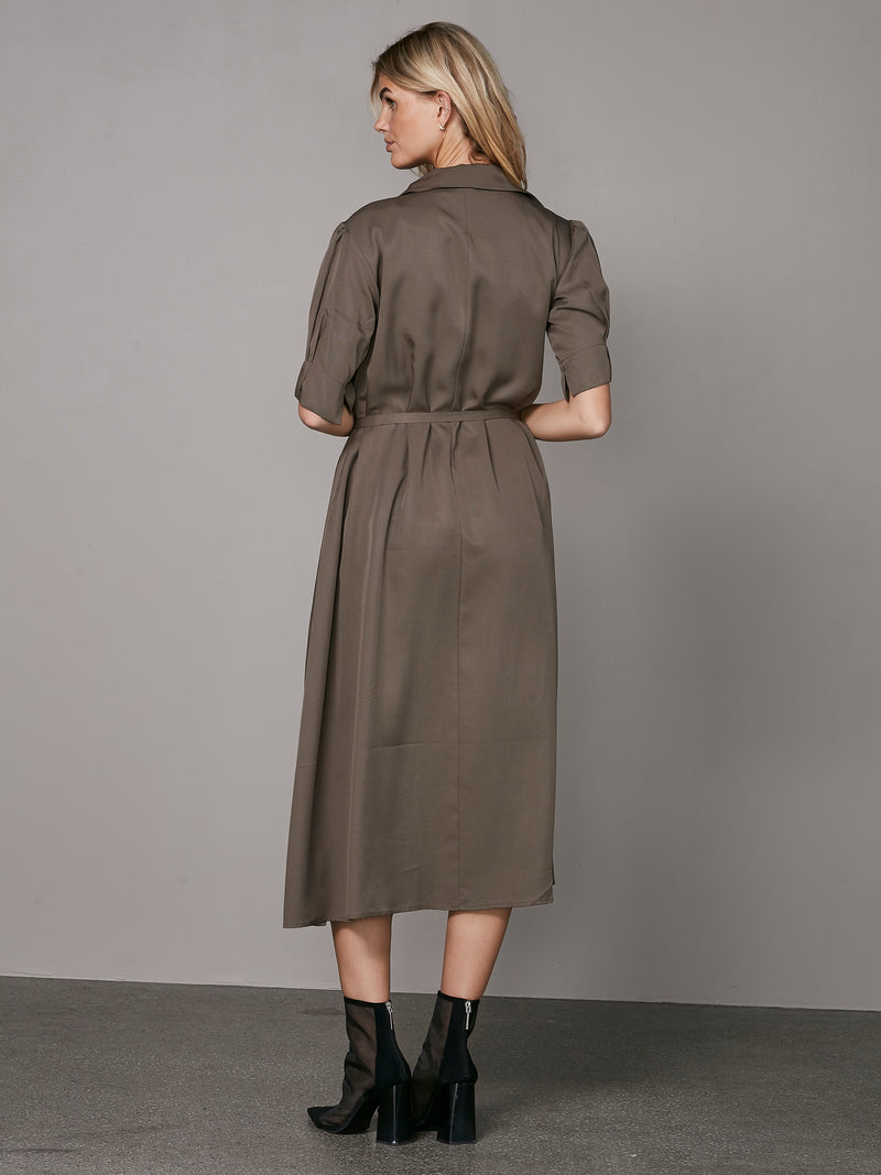 NÜ YMKE pleated dress Dresses 230 Mud