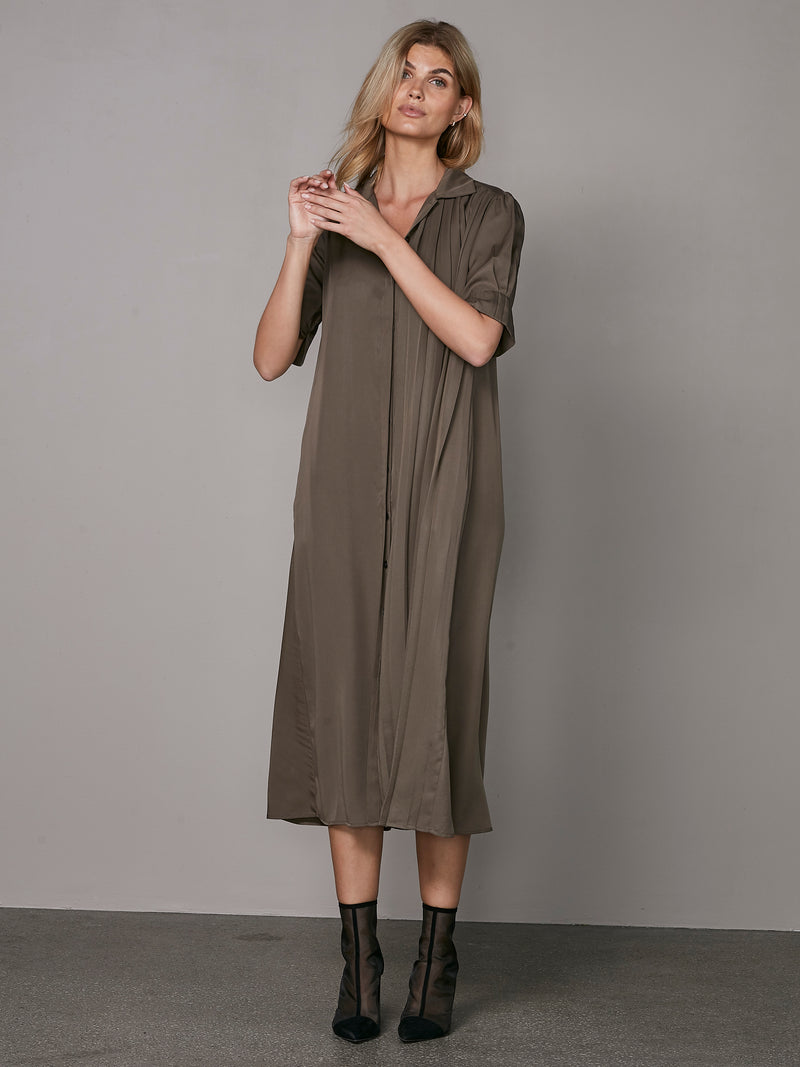 NÜ YMKE pleated dress Dresses 230 Mud