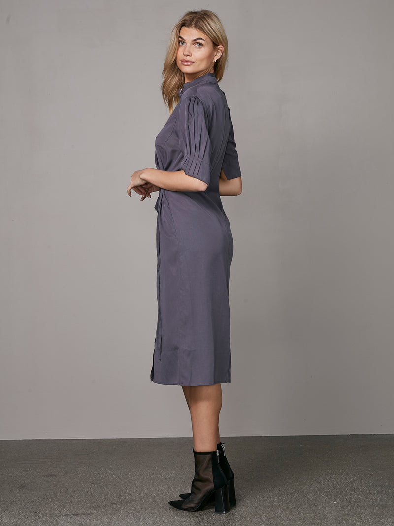 NÜ YMKE wrap dress Dresses 989 iron grey