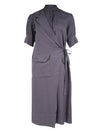 NÜ YMKE wrap dress Dresses 989 iron grey