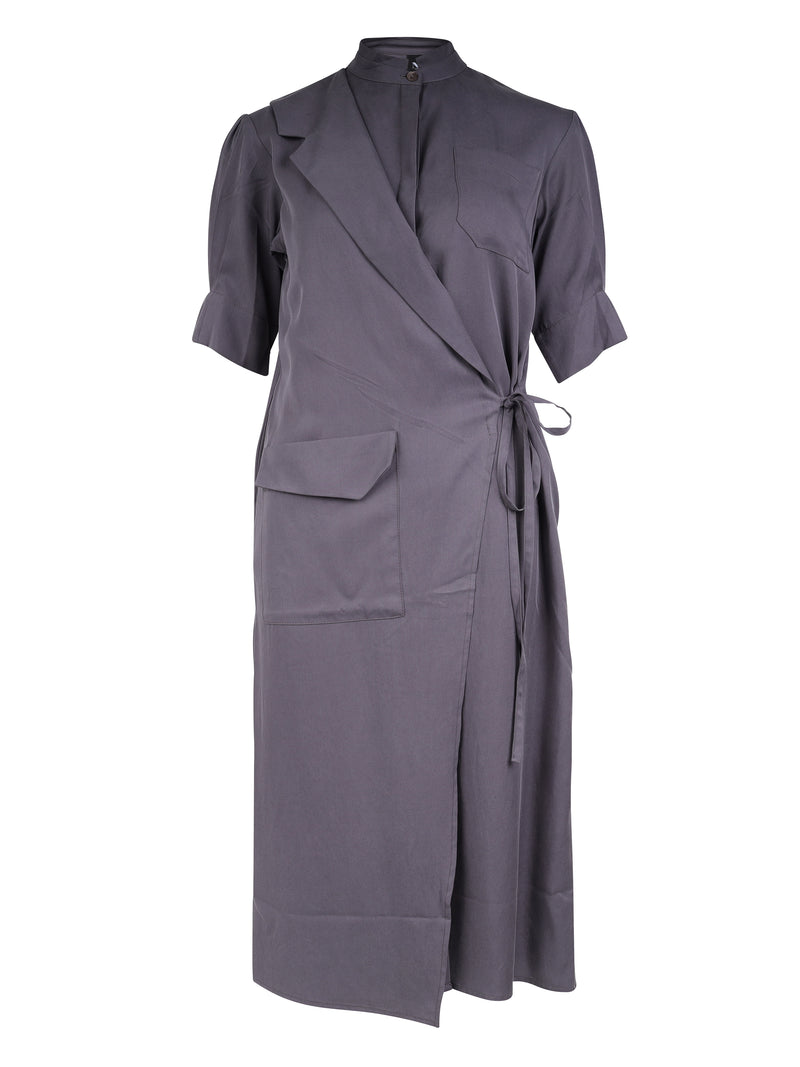 NÜ YMKE wrap dress Dresses 989 iron grey