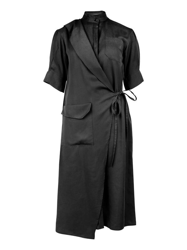 NÜ YMKE wrap dress Dresses Black