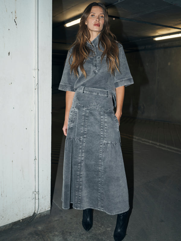 NÜ YUNA skirt Skirts 901 Grey mix