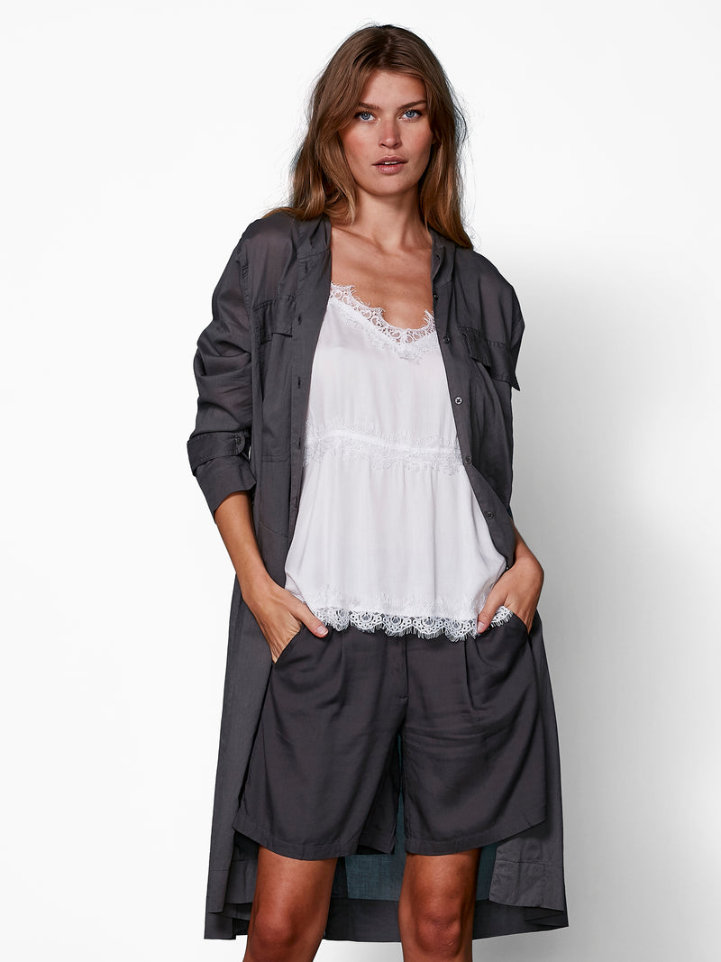 NÜ ZELMA long shirt Shirts 987 dark grey