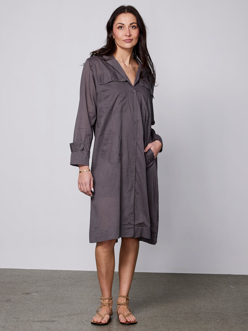 NÜ ZELMA long shirt Shirts 987 dark grey