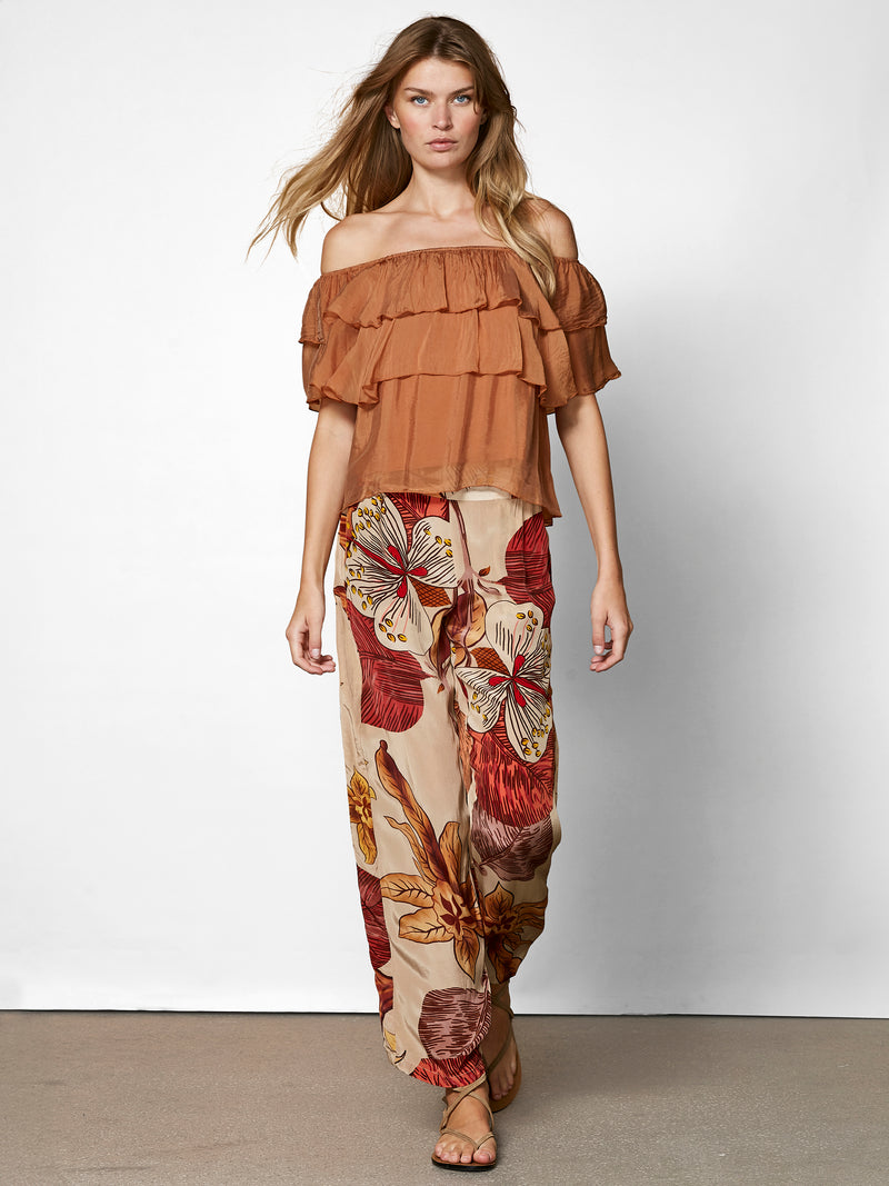 NÜ ZENTA trousers Trousers 658 Terracotta Mix