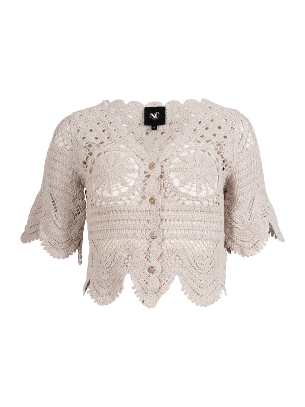 NÜ ZIONA knit cardigan Cardigans 112 Bone