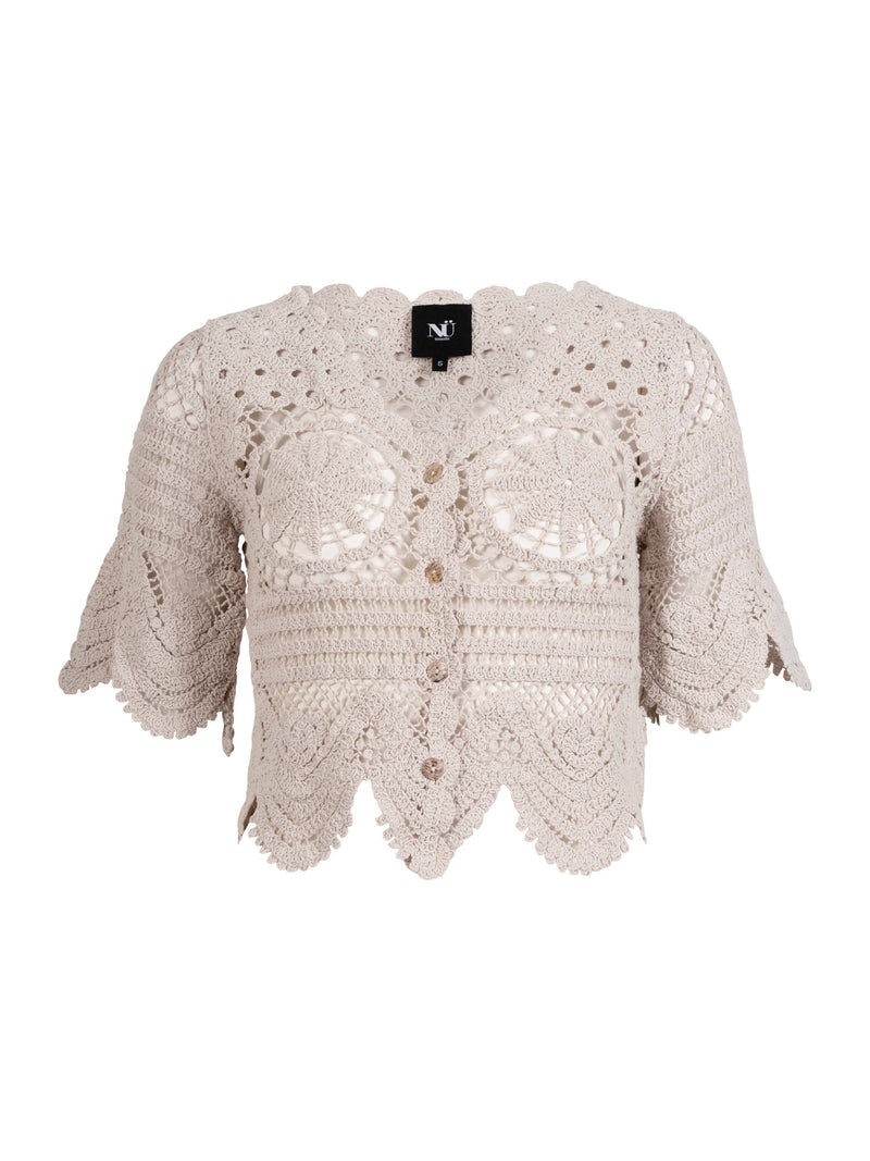 NÜ ZIONA knit cardigan Cardigans 112 Bone