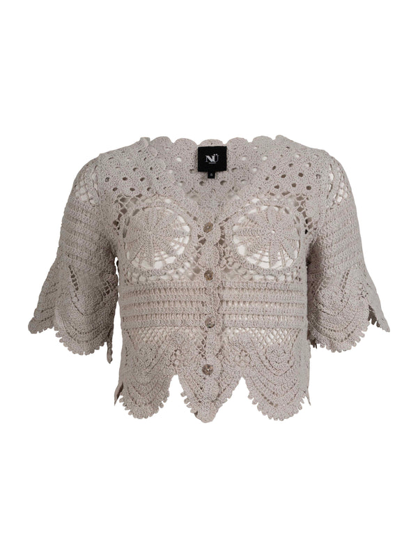 NÜ ZIONA knit cardigan Cardigans 130 sand