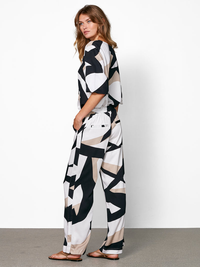 NÜ ZOE blouse Blouses Black mix