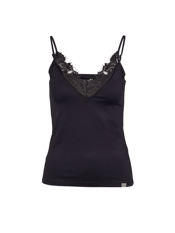 NÜ BOW lace top Tops and T-shirts Black