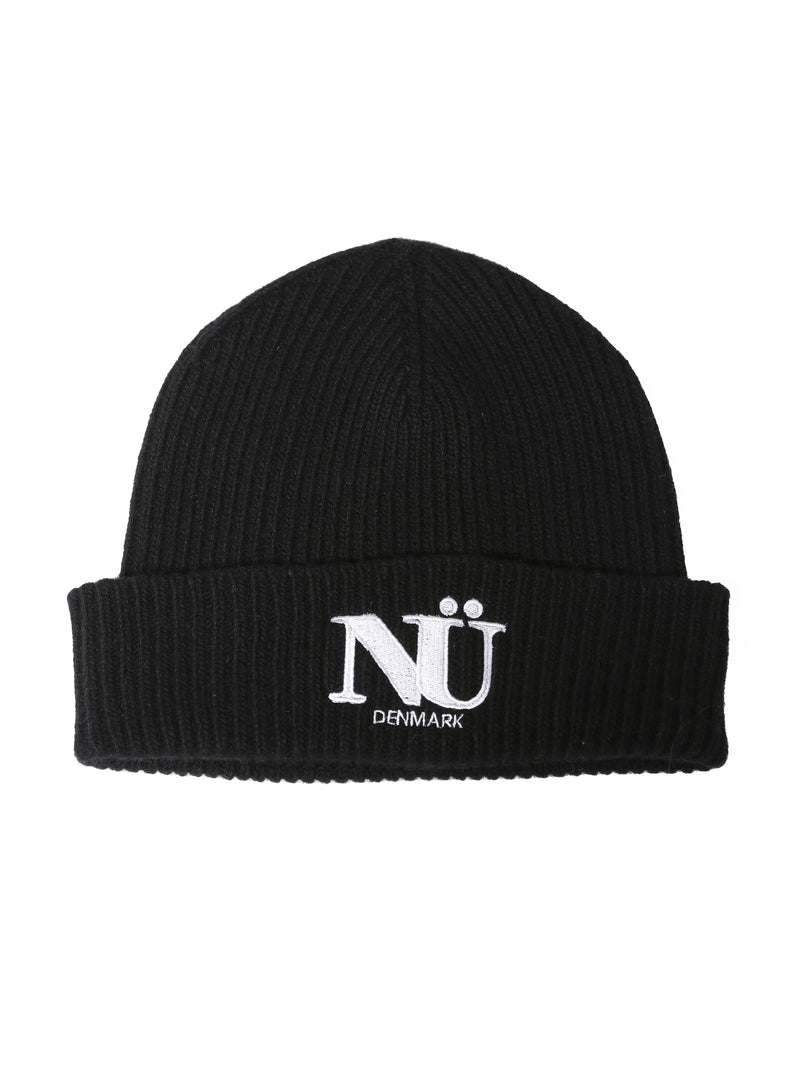 NÜ Beanie Hats 002 Black with white